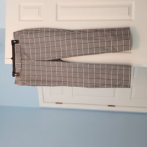 Black and white checkered dress capri